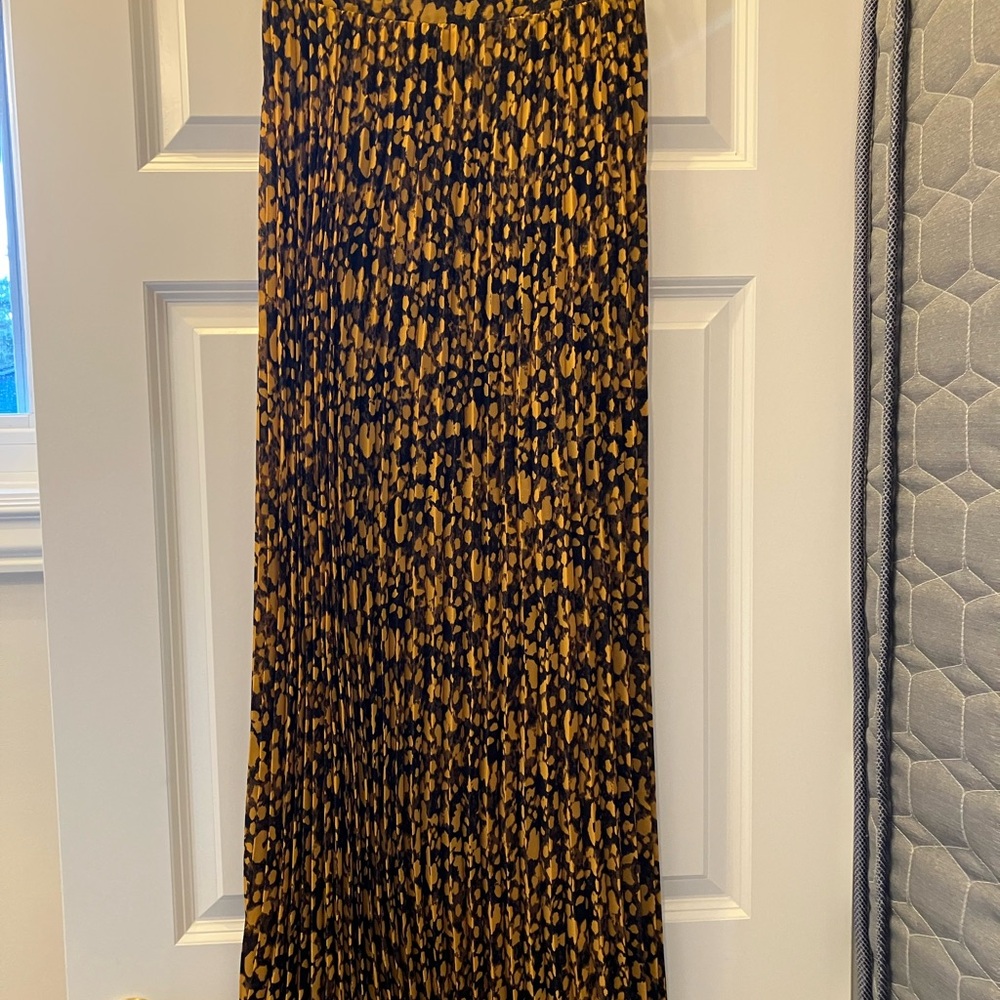 ba&sh Black and Gold Maxi Skirt